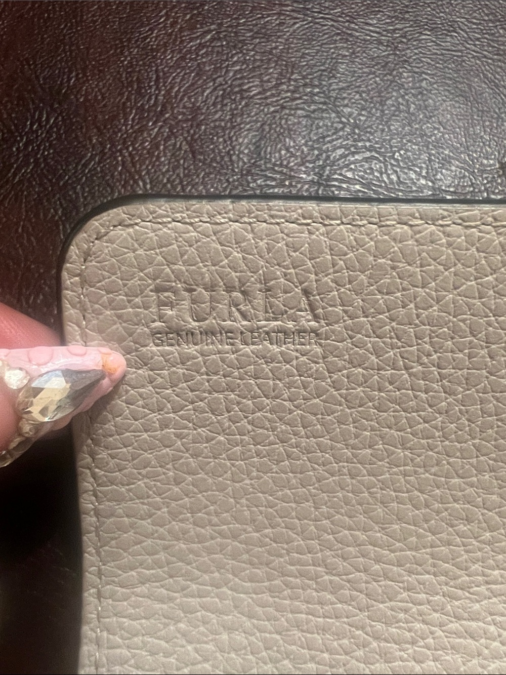 Furla Black and Cream Leather Buckle Continental Wallet - Picture 6 of 9